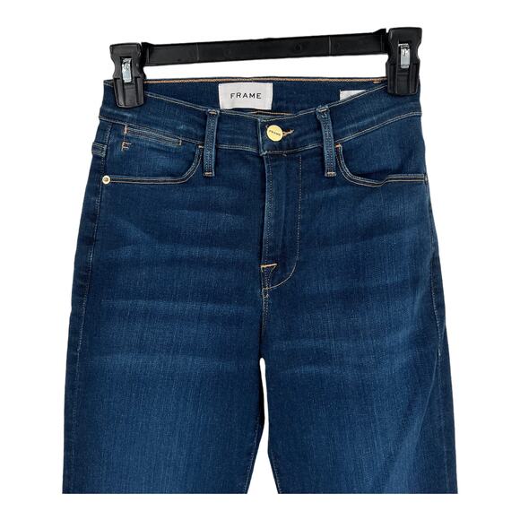 Frame Denim jeans Le High chewed hem ankle straight leg size 25 - Picture 3 of 5